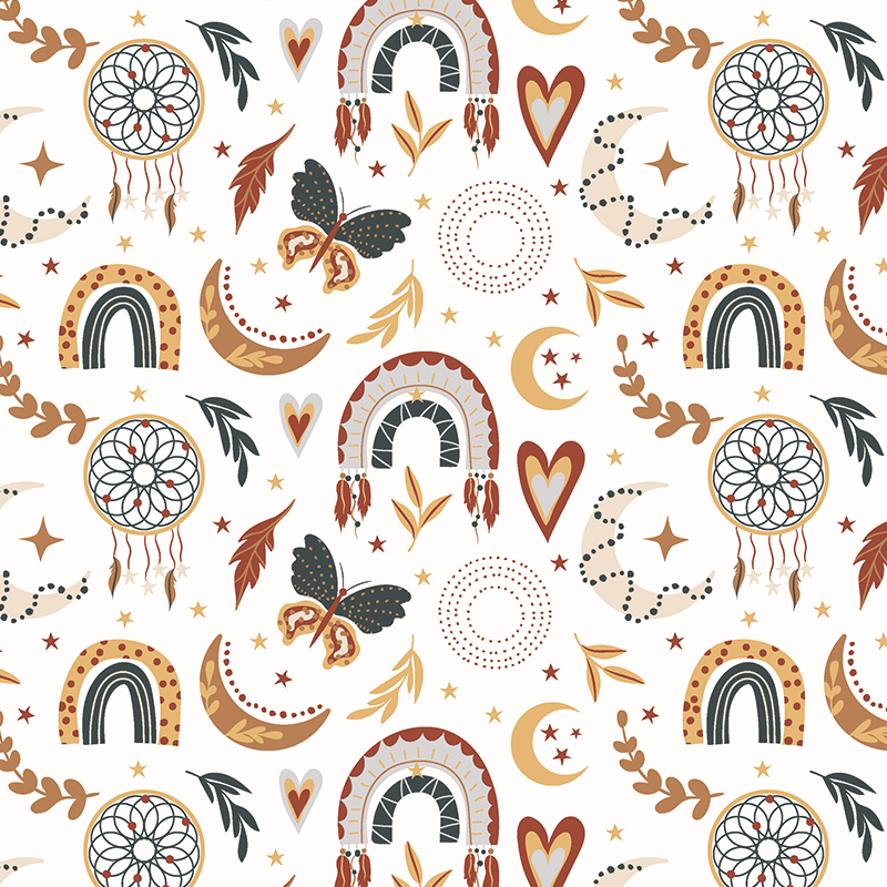 Furniture sticker boho colorful rainbows - TenStickers