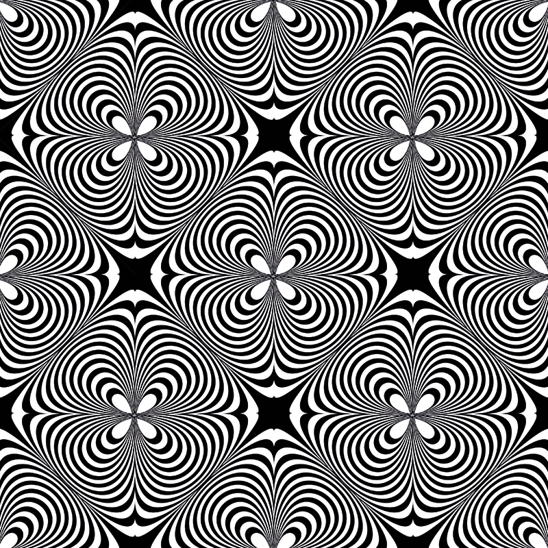 Furniture sticker black and white illusion design - TenStickers