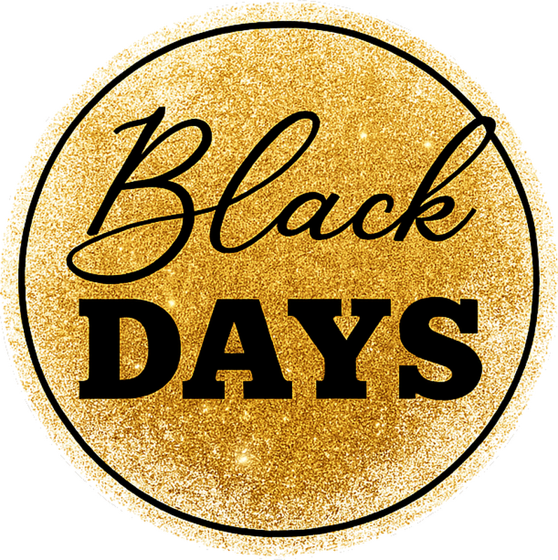 Adesivi animali per bambini bianchi e dorati "giorni neri" - TenStickers