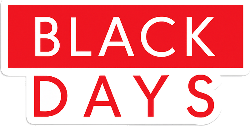 Sticker black friday rouge et blanc Black Friday - TenStickers
