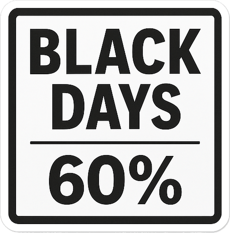 Black friday sticker custom "black days" design - TenStickers
