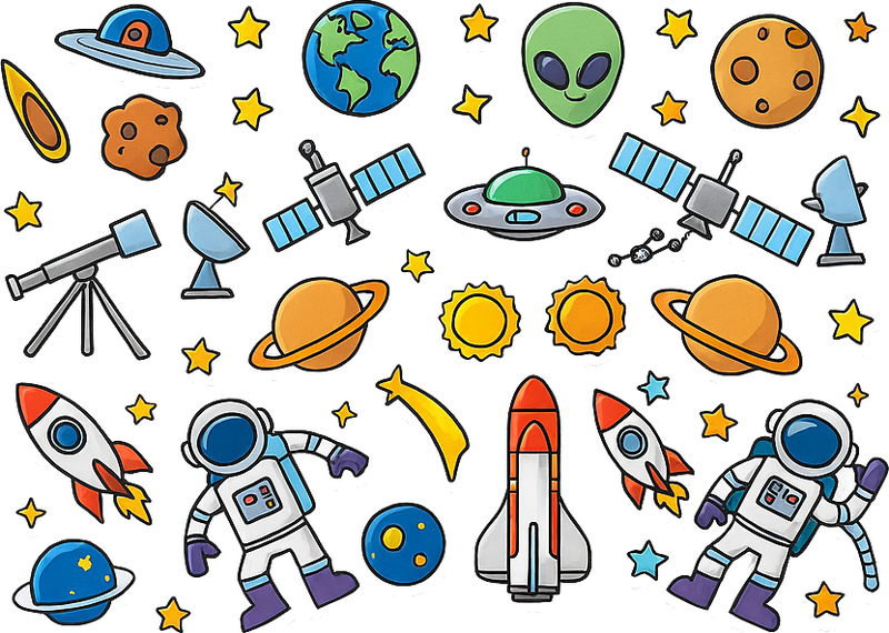 Pegatina para portátil pack sistema solar - TenVinilo