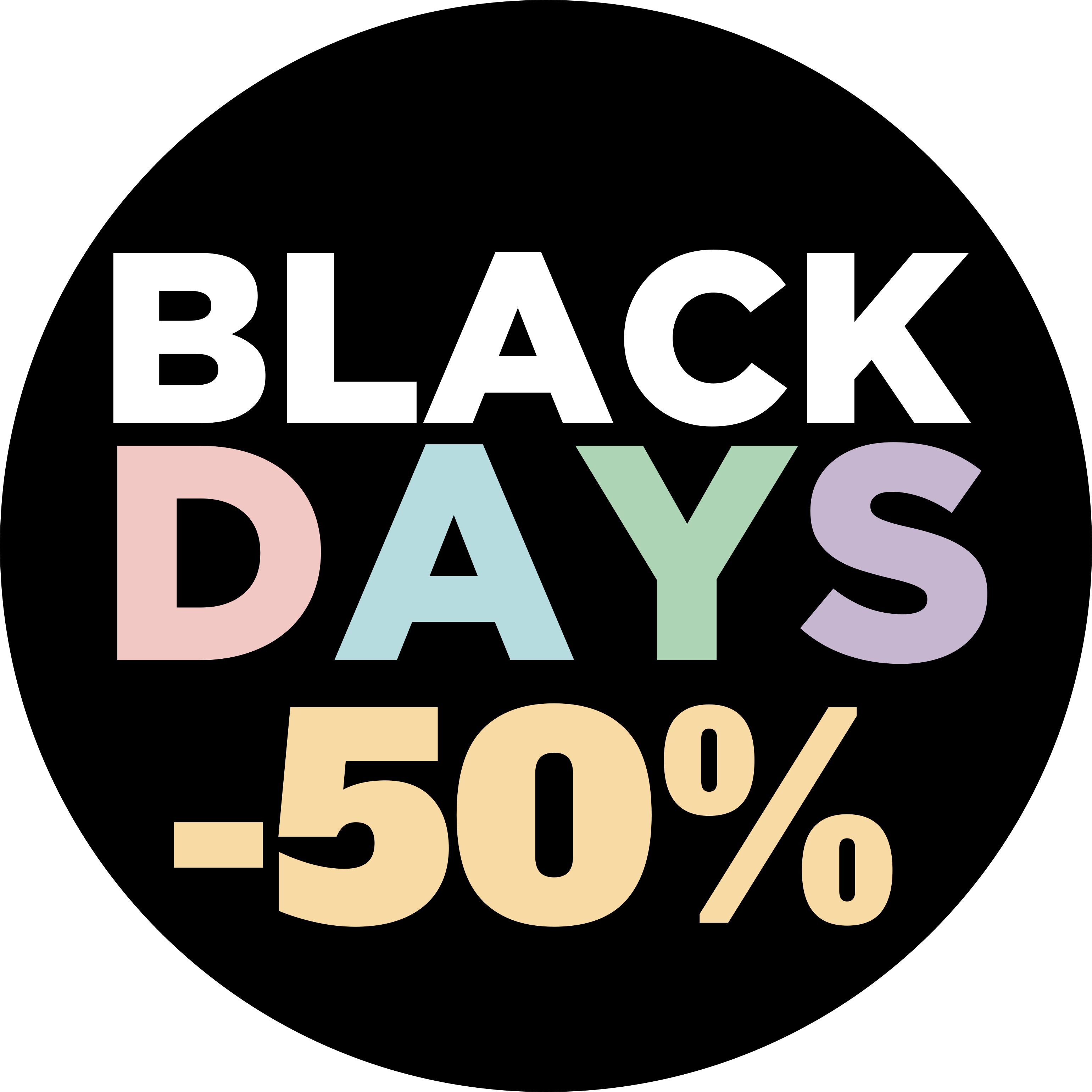 Wandtattoo black friday bunte individuelle "schwarze tage" - TenStickers