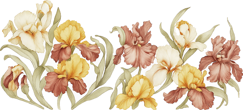 Sticker chambre enfant jardin floral serein - TenStickers