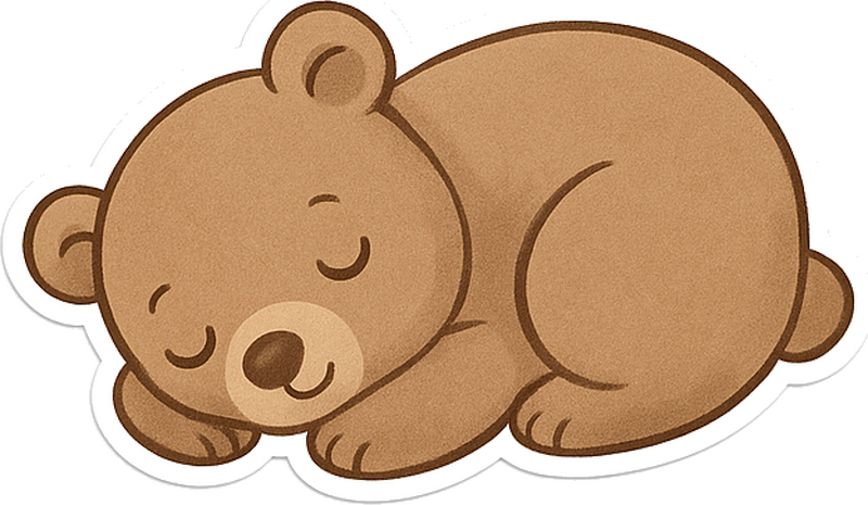 Vinilo infantil oso dormilón - TenVinilo