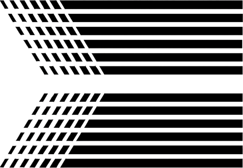 오토바이 스티커 페이드 스트라이프 그래픽 - TenStickers