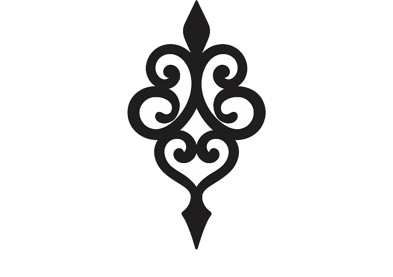 Vinilo espejo con borde de damasco scroll - TenVinilo