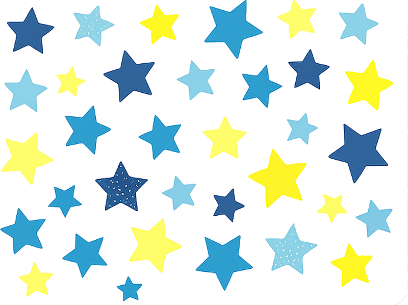 Colorful stars bike sticker - TenStickers