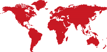 Red World Map Wall Sticker - TenStickers