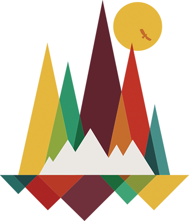 Vinilo para comedor montañas geométricas - TenVinilo