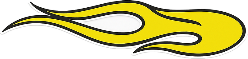 Fiets sticker vlammen - TenStickers