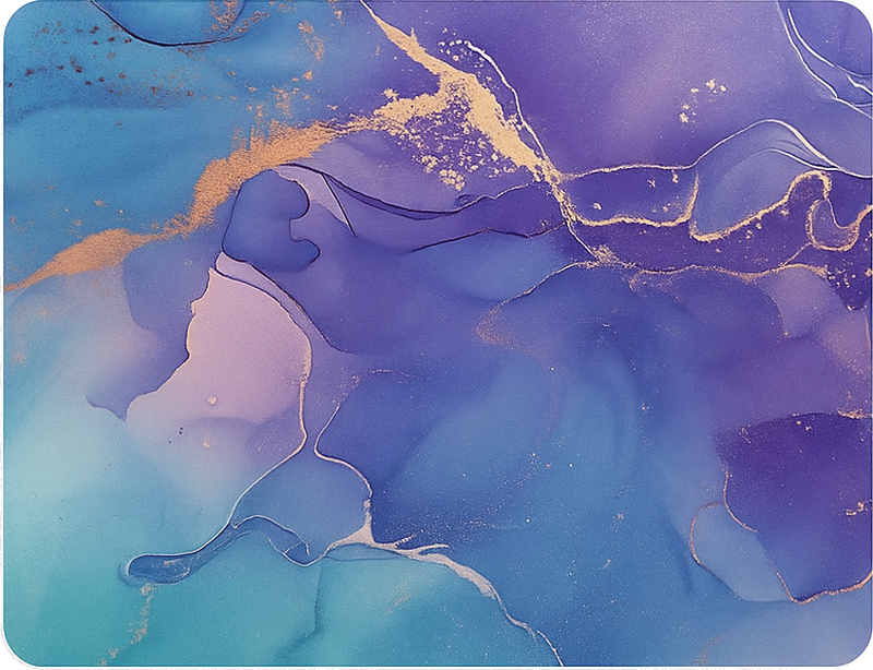 Laptop sticker paarse aqua marmer skin - TenStickers