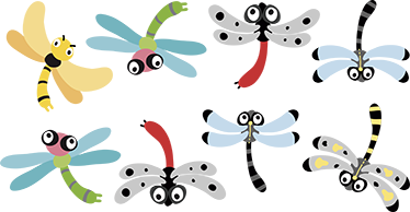 øyenstikkers insekt klistremerke - Tenstickers