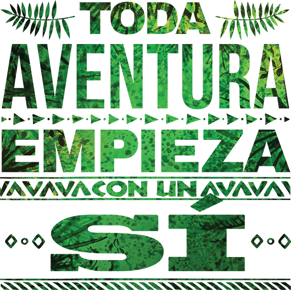 Vinilo de texto estampado jungla - TenVinilo