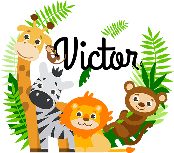 Sticker animales infantiles - TenVinilo