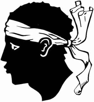 Sticker vélo design drapeau de la corse - TenStickers