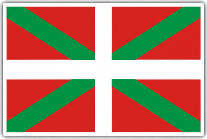 Pegatina para bicicleta diseño bandera de euskadi - TenVinilo