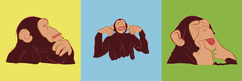 Vinilo animal salvaje monos de la selva - TenVinilo