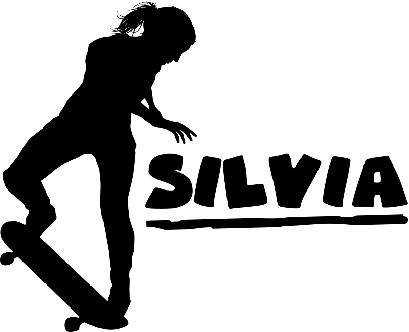 Vinilo personalizable skate chica - TenVinilo