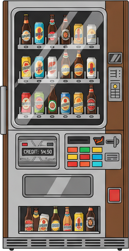Fridge sticker beer vending machine - TenStickers