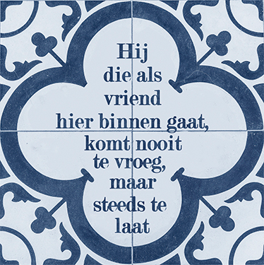 Tegelsticker Delfts Blauw vriend - TenStickers