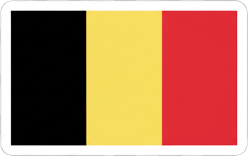 Sticker vélo design drapeau belge - TenStickers