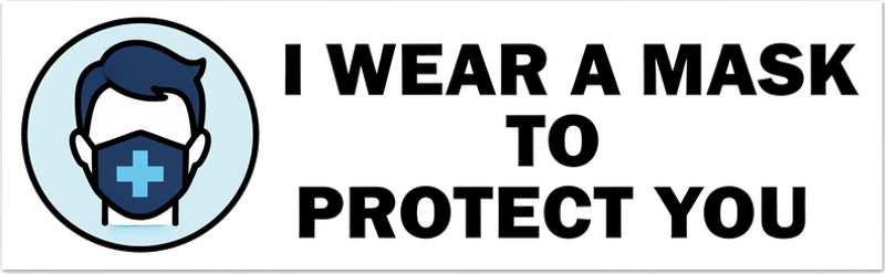 Car sticker i wear a mask to protect you - TenStickers