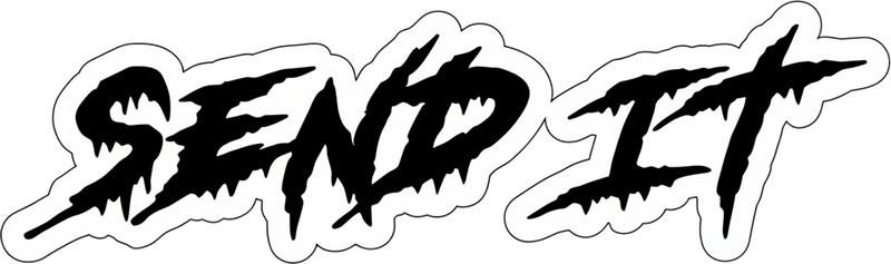 Car sticker monster font "send it" - TenStickers