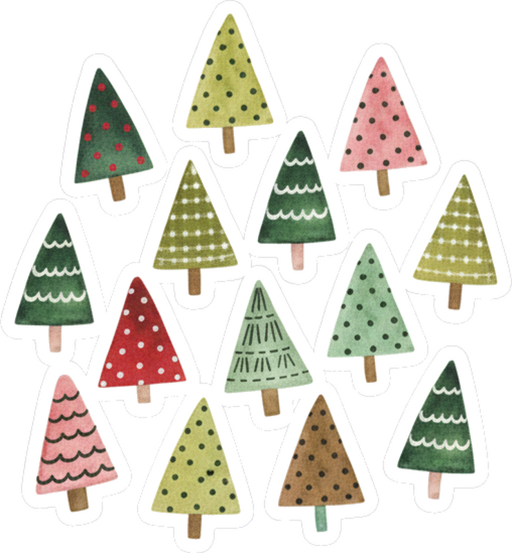 Christmas sticker watercolor christmas tree - TenStickers