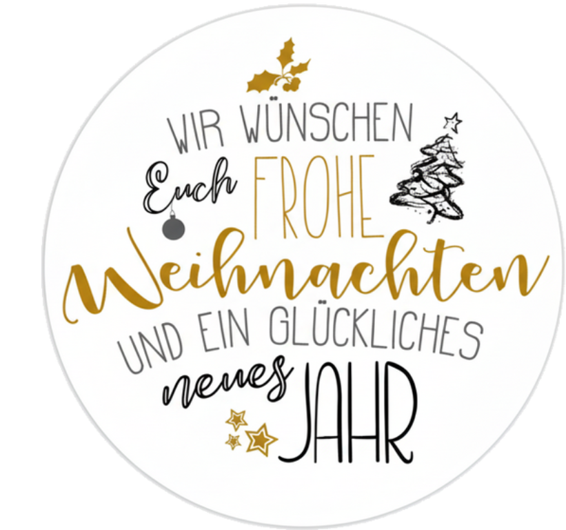 Weihnachtssticker für weihnachts- und neujahrsgrüße - TenStickers
