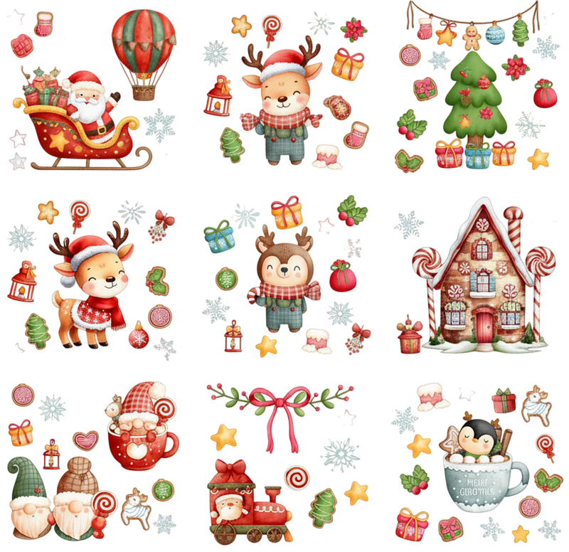Christmas sticker winter window decorations - TenStickers