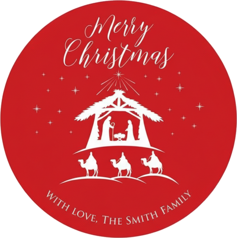 Christmas sticker for personalized name gifts - TenStickers