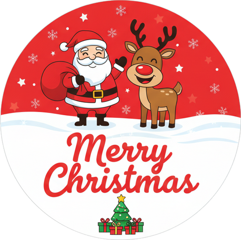 Christmas sticker for christmas gifts - TenStickers