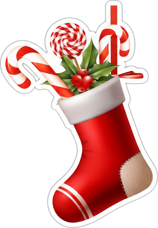 Vianočná nálepka na sladkosti do pančúch - Tenstickers