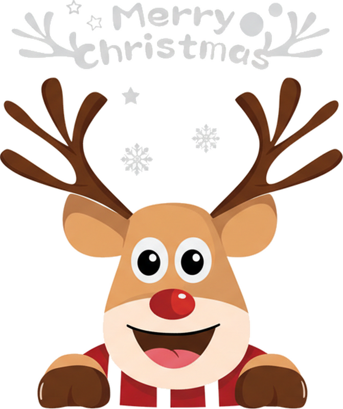 Christmas sticker christmas reindeer - TenStickers