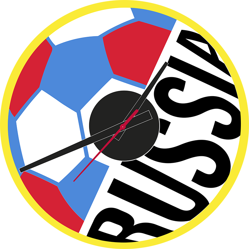 Sticker horloge coupe du monde - TenStickers
