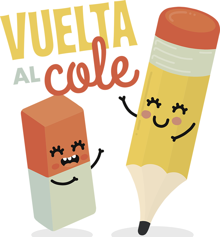 Vinilo para escuela goma y lápiz - TenVinilo