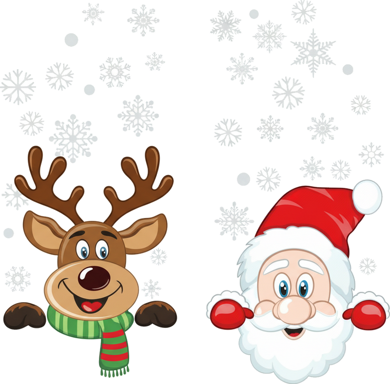 Christmas sticker christmas window stickers - TenStickers
