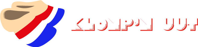 Tenstickers Muursticker Tekst Klompen Uut tenstickers kopen in de aanbieding