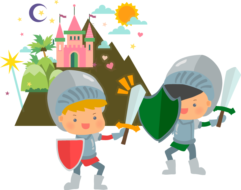 Infant Knights Wall Art Sticker - TenStickers