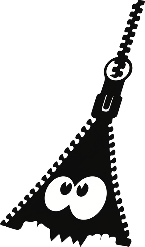 Laptop klistermärke monster dragkedja - Tenstickers