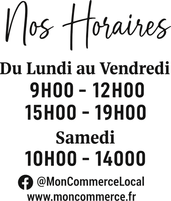 Sticker vitrine horaires d'ouverture personnalisés - TenStickers