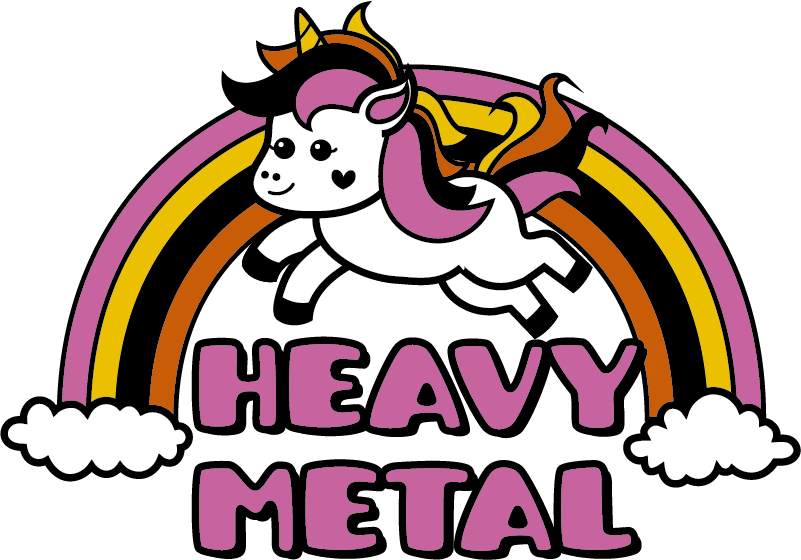 Unicorn Heavy Metal Wall Sticker - TenStickers