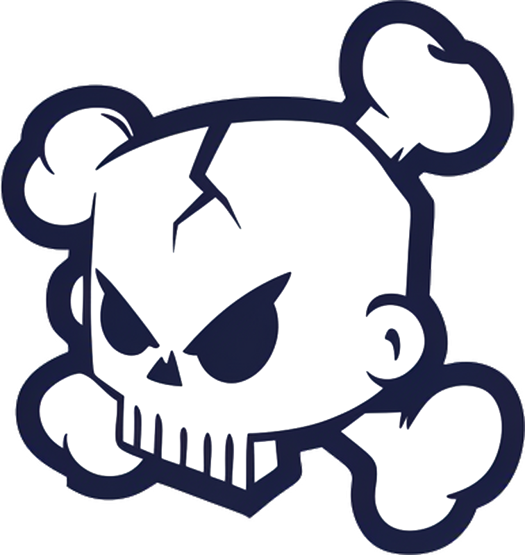 Car sticker crossbones logo - TenStickers