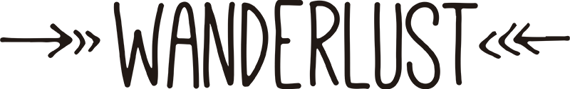 Wanderlust Travel Text Sticker - TenStickers