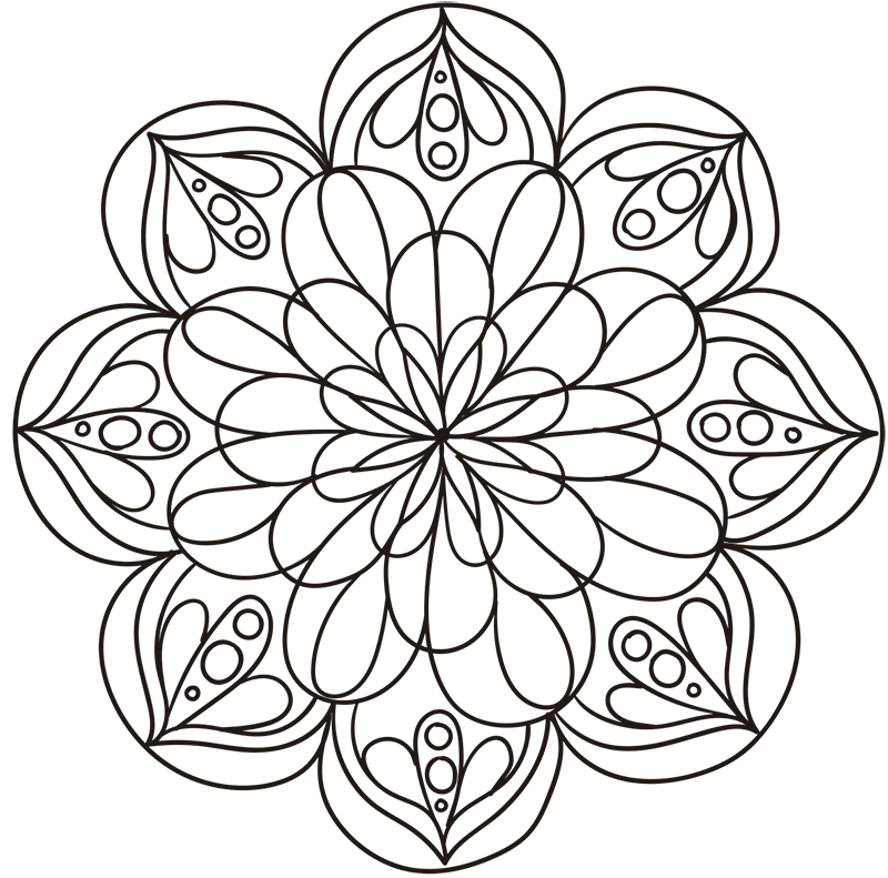 in beroep gaan officieel krekel Ornament muursticker Mandala bloem - TenStickers