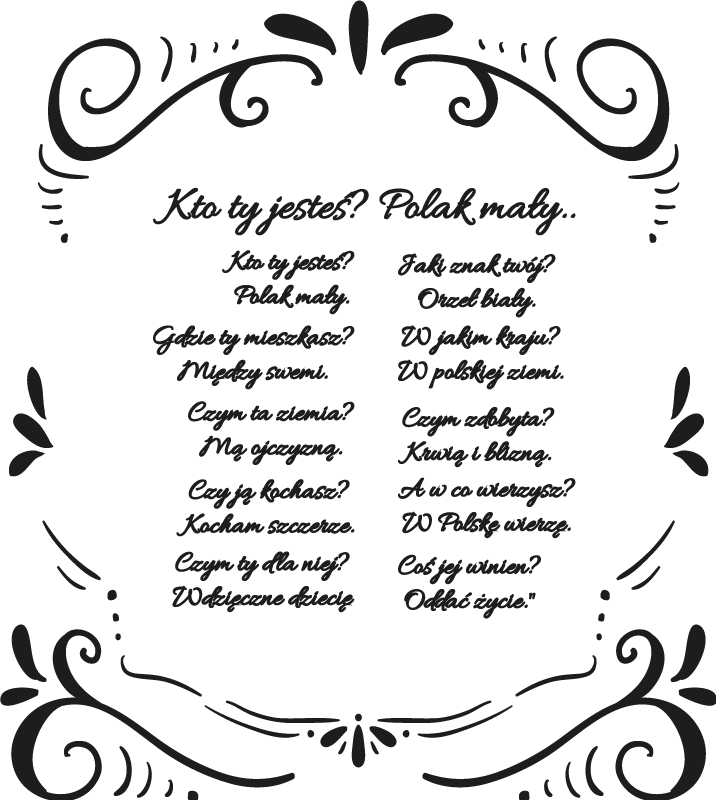 Rhyme who are you PL popular saying decal - TenStickers