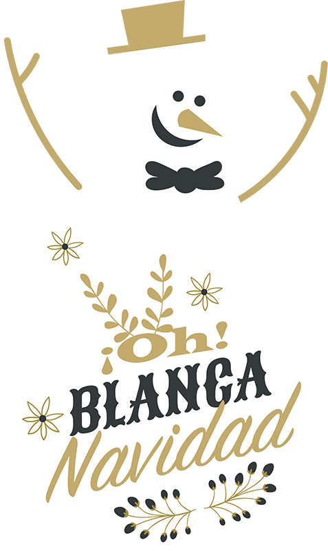 Vinilo pared blanca navidad - TenVinilo