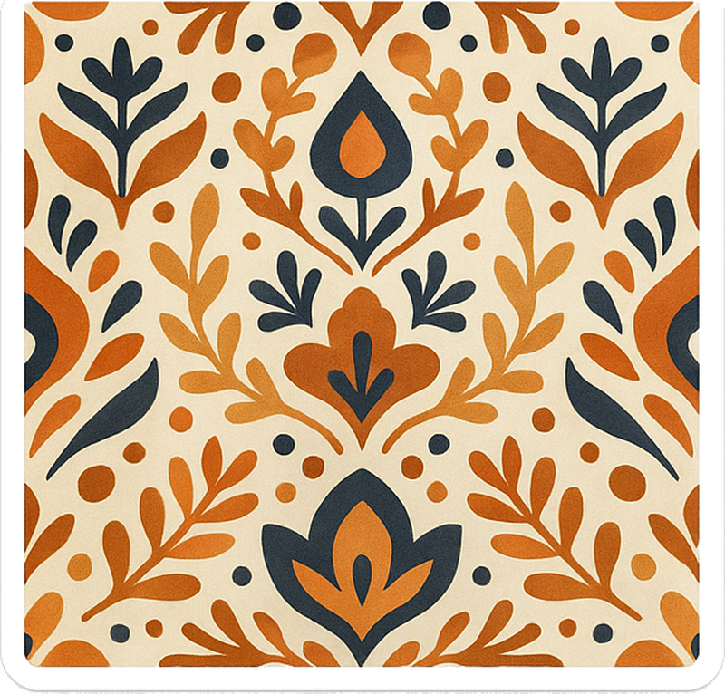 Folie duschkabine im boho-muster - TenStickers