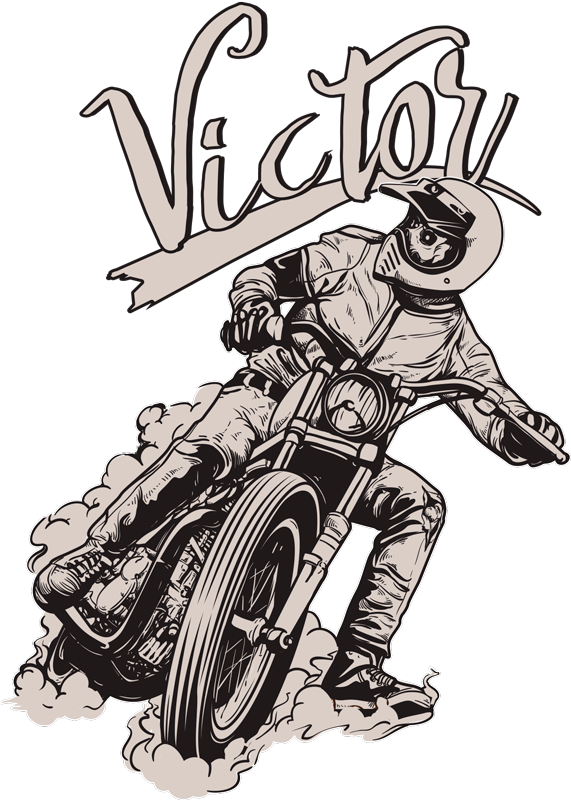 Vinilo moto vintage - TenVinilo